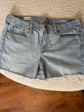 GAP Light Wash Denim Cutoff Shorts